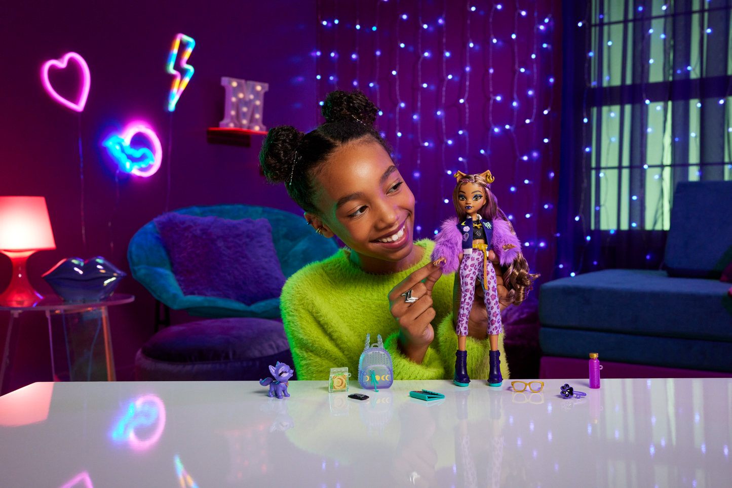 Monster High Poup¨¦e, Animal et Accessoires Clawdeen Wolf, Croissant