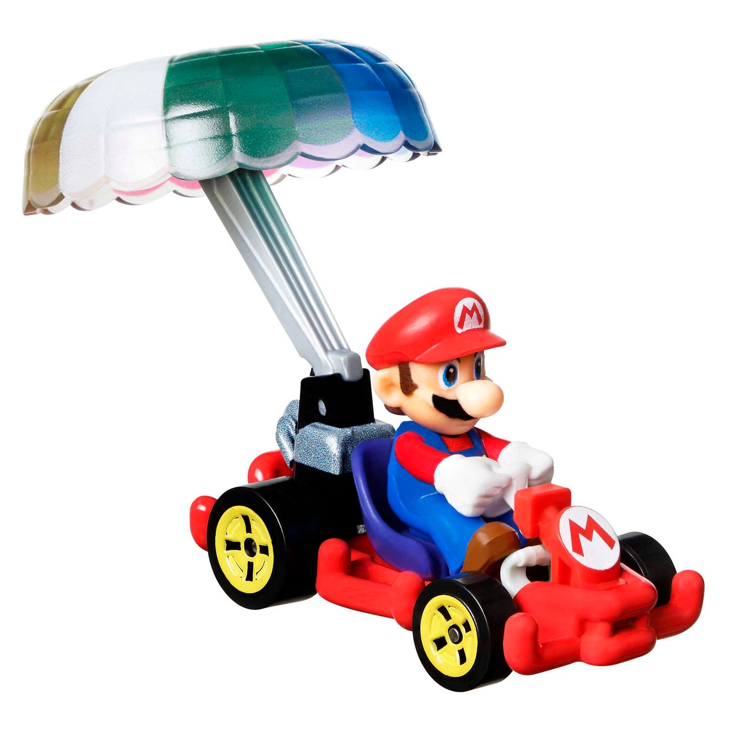 Hot Wheels Mario Kart Veh¨ªculo de Juguete Mario Pipe Frame con Paraca¨ªdas