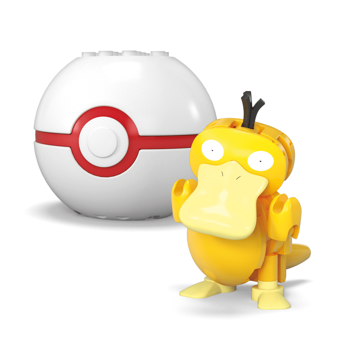 MEGA Pok¨¦mon Bulbasaur & Psyduck Building Toy Kit, 2 Action Figures (63 Pieces) For Kids
