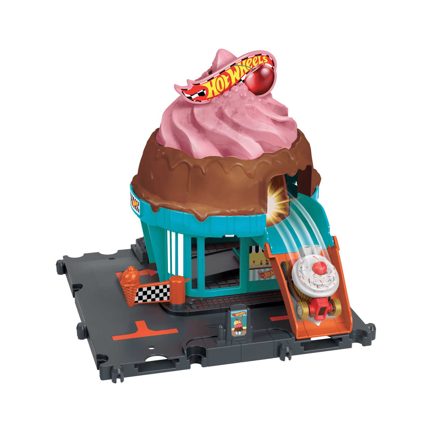 Hot Wheels City Pista de Juguete Helader¨ªa