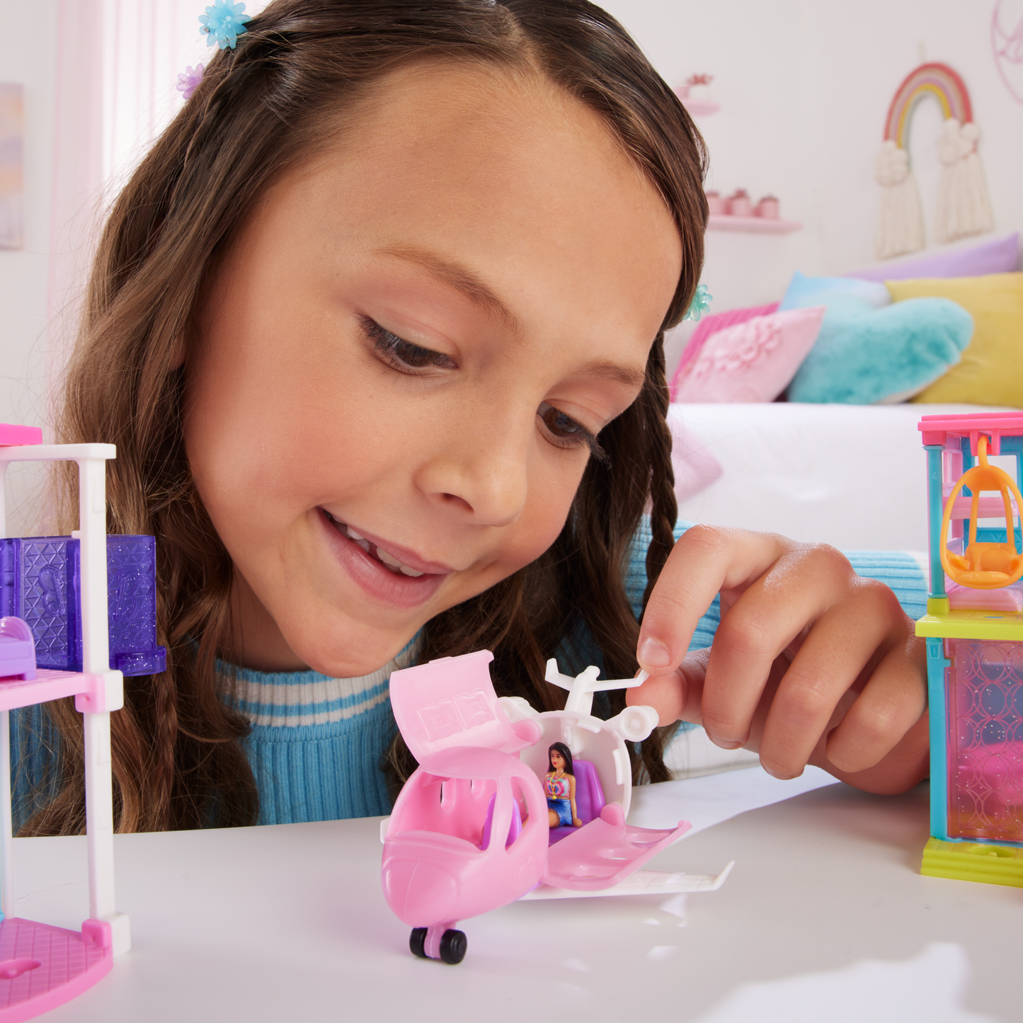 Barbie-Avion de R¨ºve Mini-Barbieland-Coffret Avec Avion et Poup¨¦e