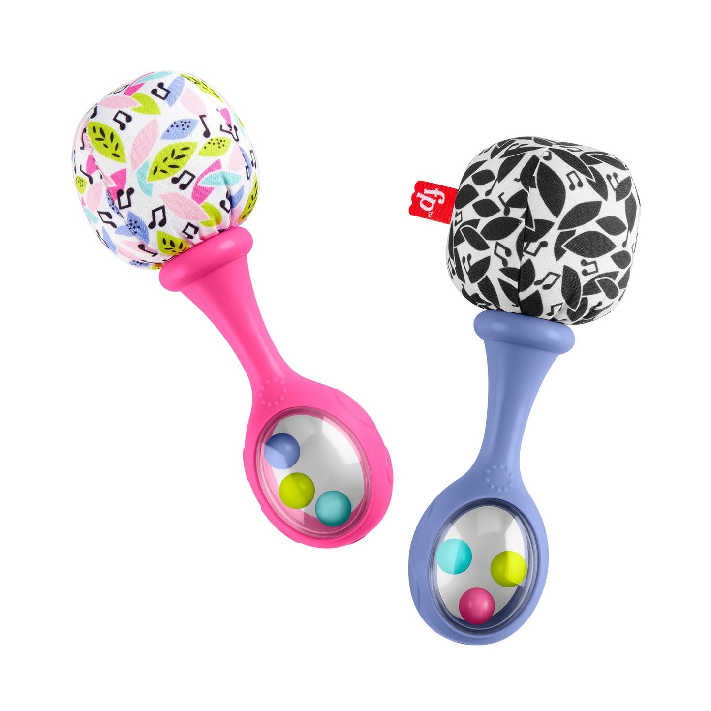 Fisher-Price Rattle ¡®n Rock Maracas Set Of 2 Baby Rattles, Newborn Toys, Pink