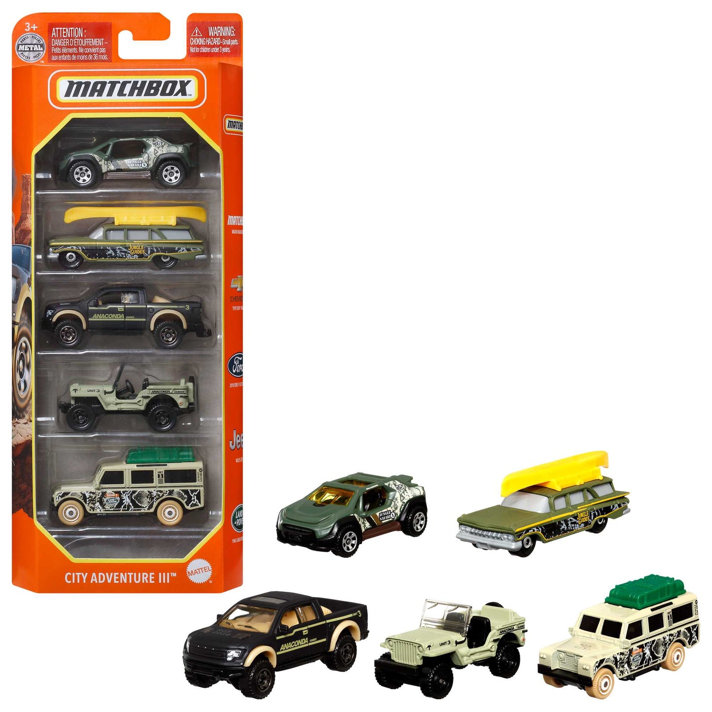 Matchbox Diecast Ve¨ªculo de Brinquedo Pacote 5 Carros