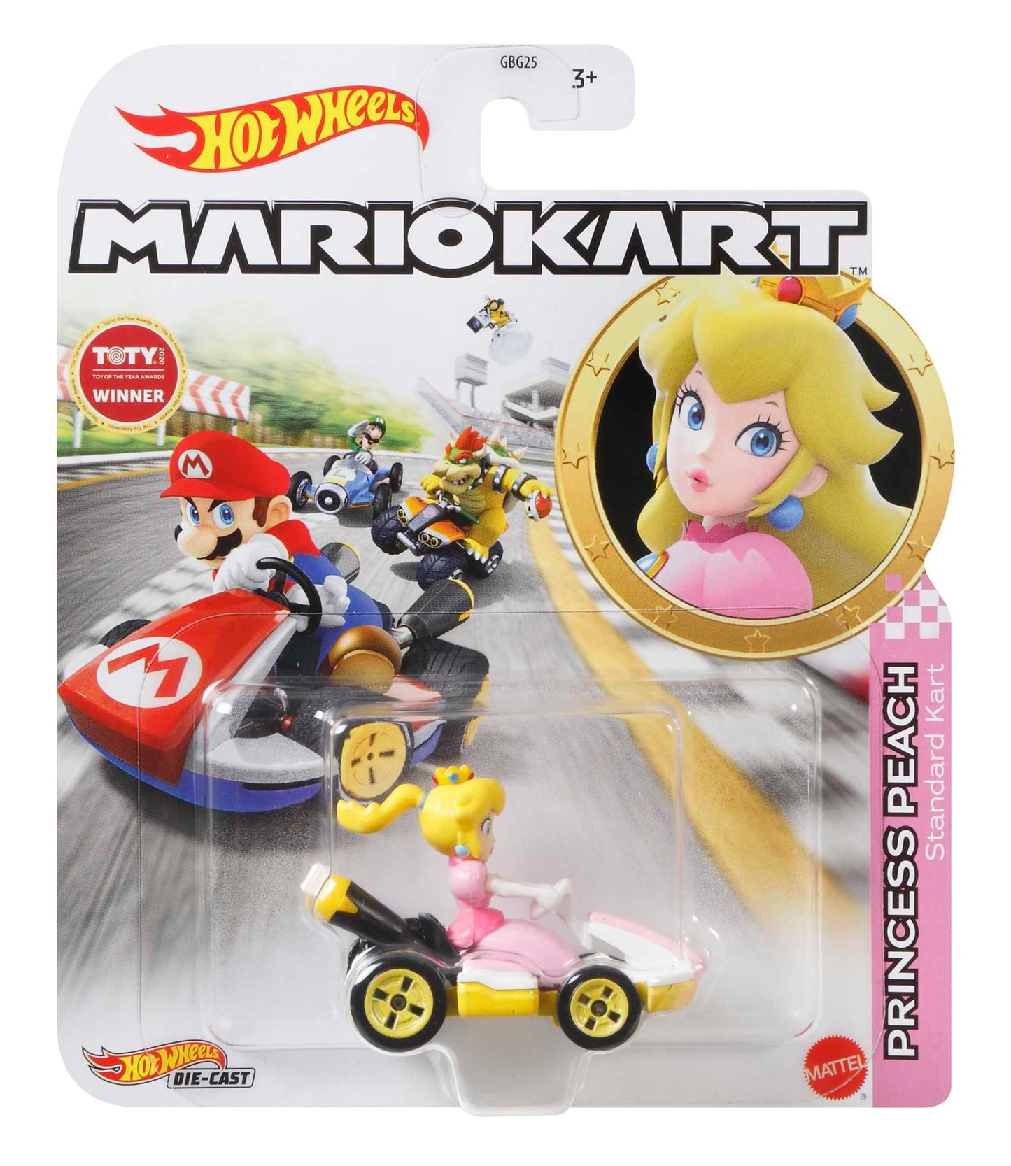 Hot Wheels Mario Kart Ve¨ªculo de Brinquedo Kart Padr?o Princesa Peach