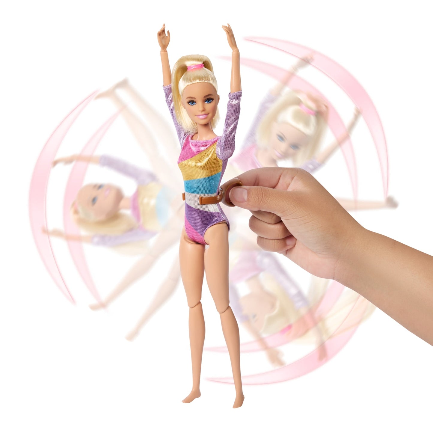 Barbie Coffret de Jeu Gymnaste, Poup¨¦e Mode, Blonde, 10Accessoires