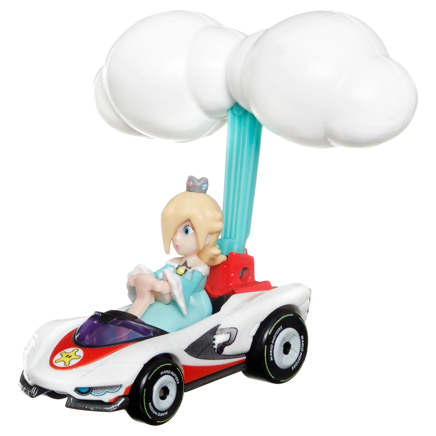 Hot Wheels Mario Kart Veh¨ªculo de Juguete Rosalina P-Wing con Cloud Glider