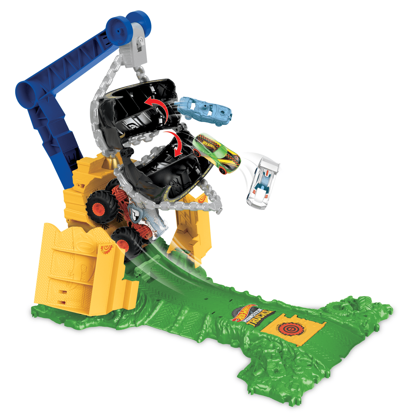 Hw  Monster Trucks  Coffret de Jeu  D¨¦fi ¨¤ Plein Gaz Rhinomite