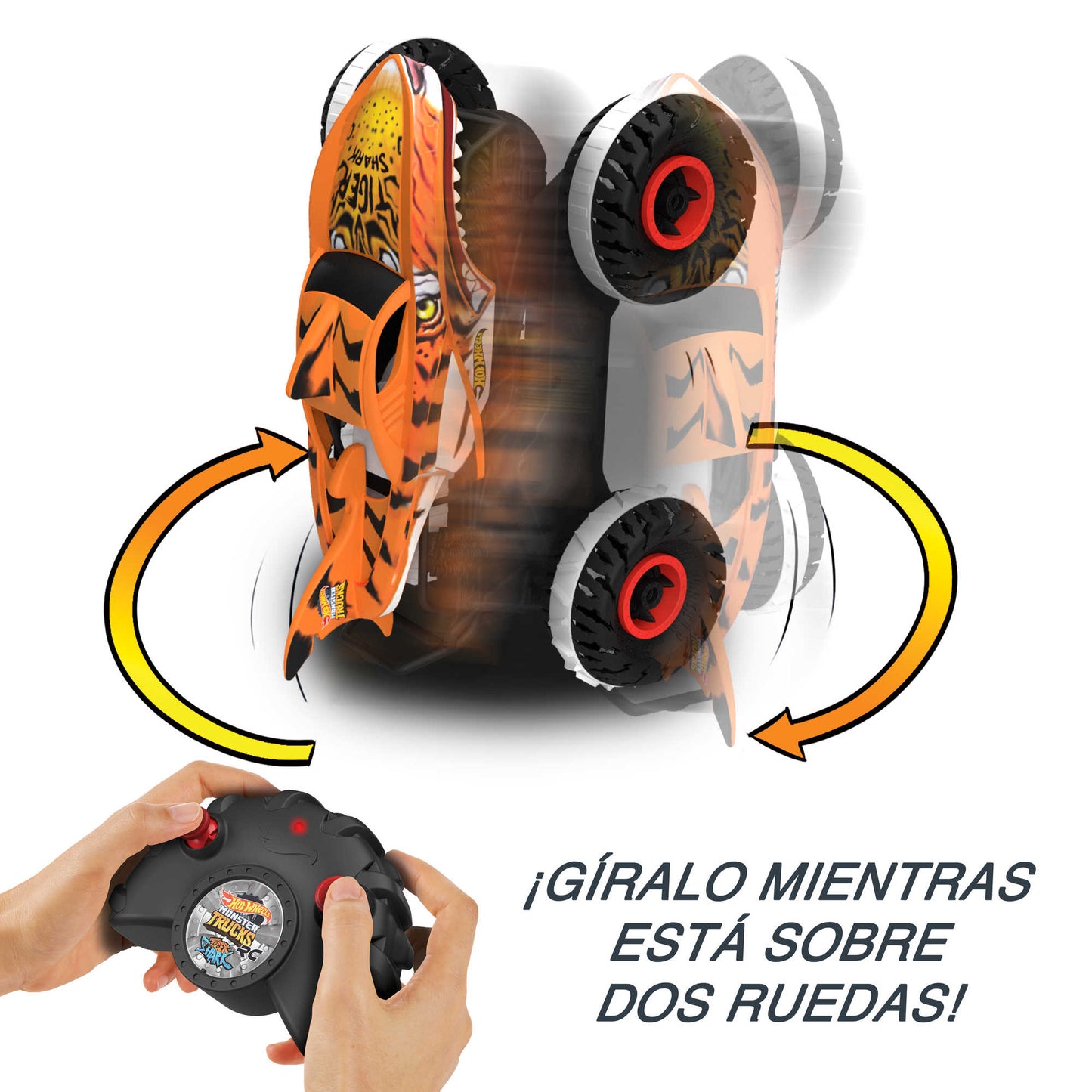 Hot Wheels Monster Trucks Veh¨ªculo a Control Remoto Tiger Shark Escala 1:15